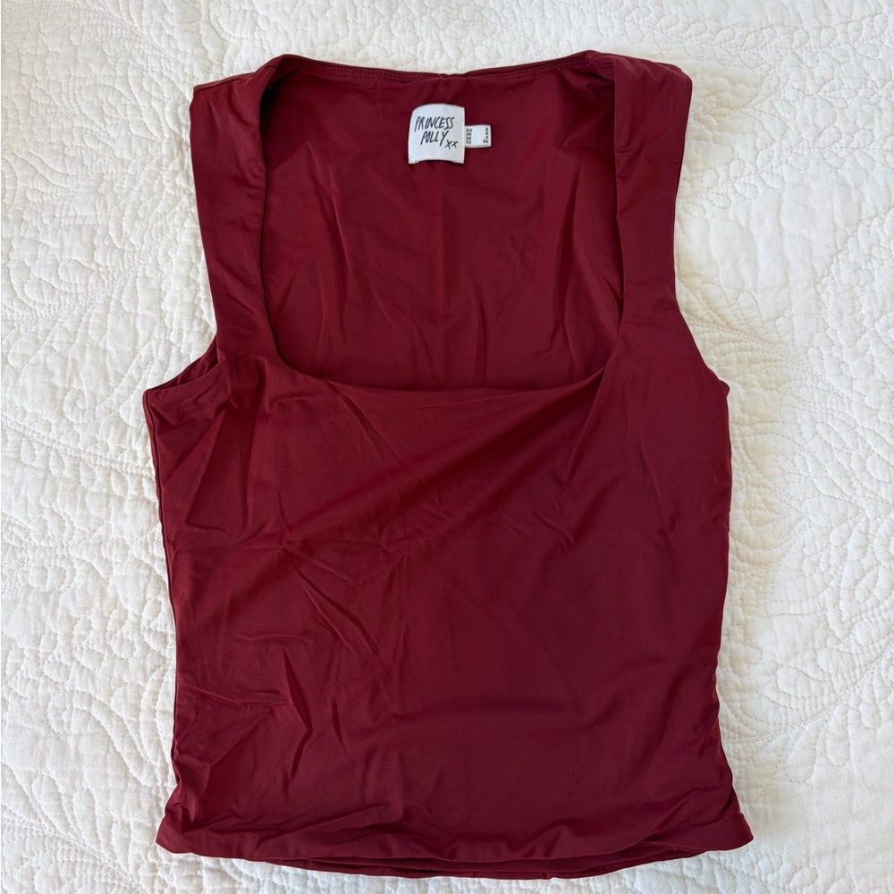 Princess Polly Burgundy Tank Top